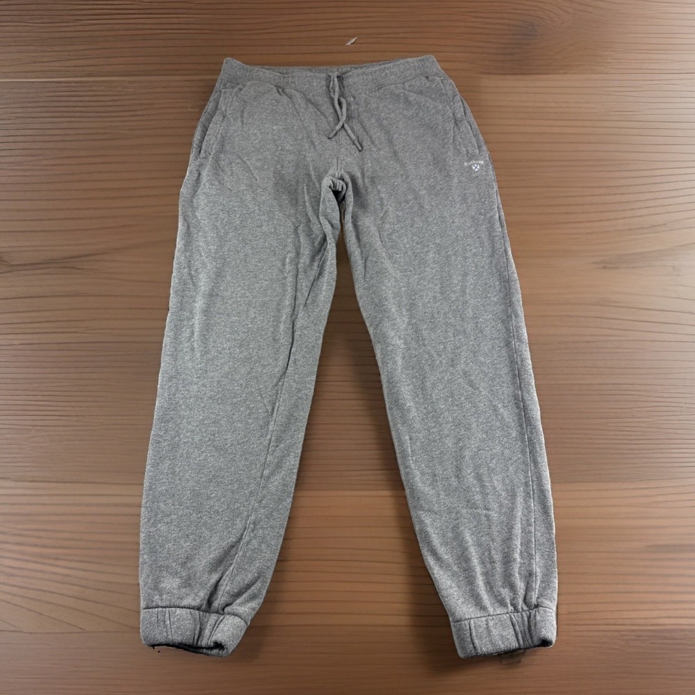 Barbour Joggers Mens L Gray Drawstring Sweatpants Stretch Tapered Fleece Pants